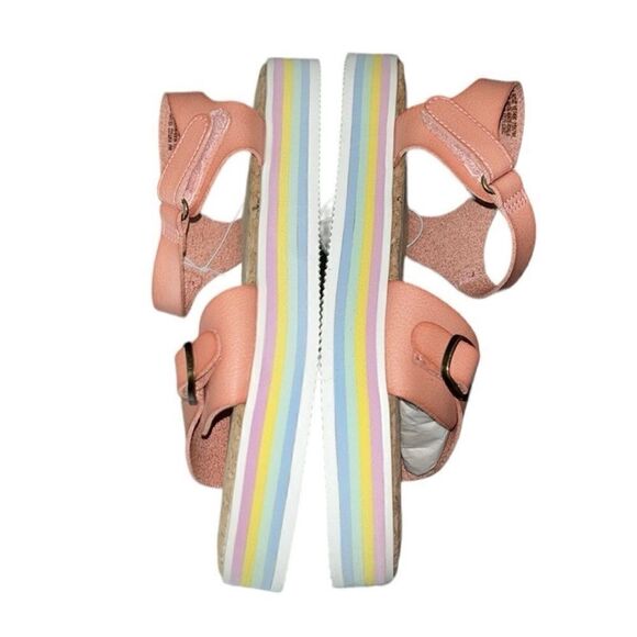 Sugar Kids Girls Rose Pink Sandals(Size 4M) - Picture 6 of 8